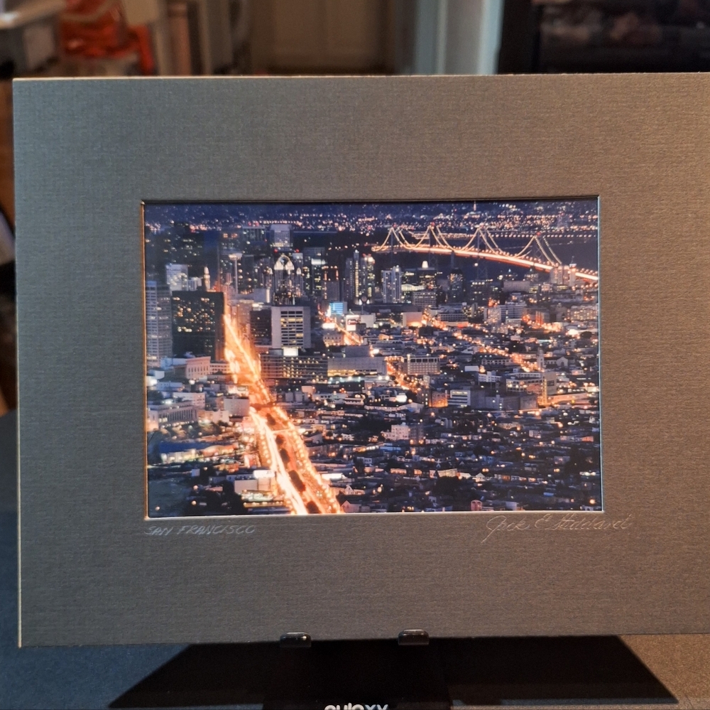 NWT - San Francisco Cityscape City Nights By Jack E. Stiddard 5x7/8x10 Black Mat